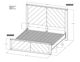 International Furniture Direct Balam Stained White King Platform Bed Footboard with Rails-1
