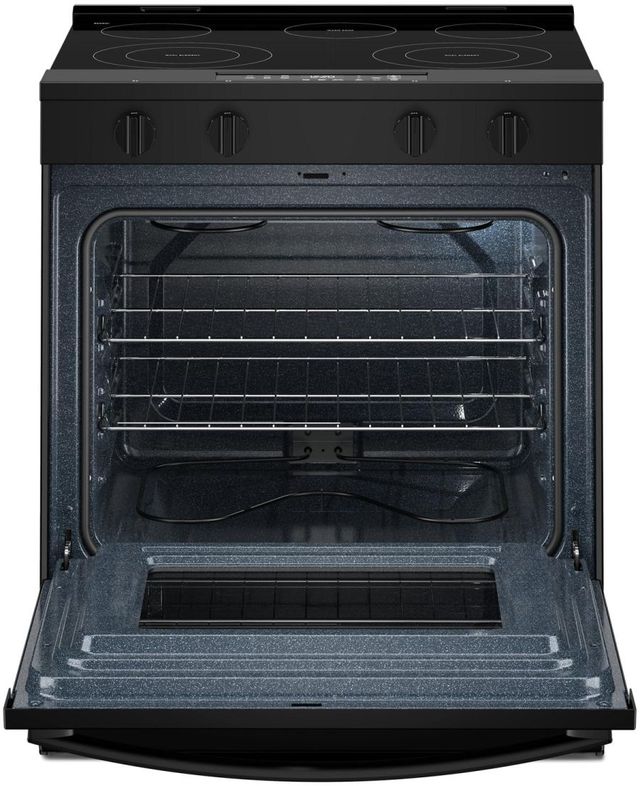 Whirlpool® 30'' Black Smart Slide-In Electric Range with No Preheat Mode-1
