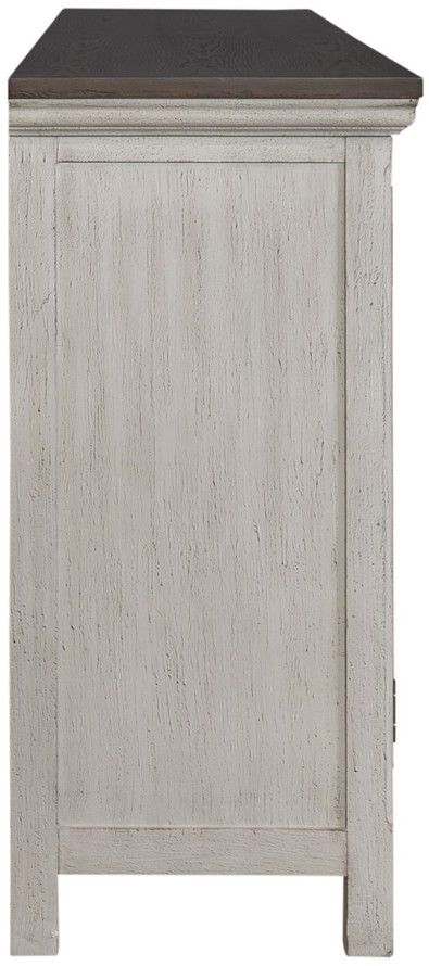 Liberty Furniture Westridge Antique White/Brown 72" Accent Cabinet-3