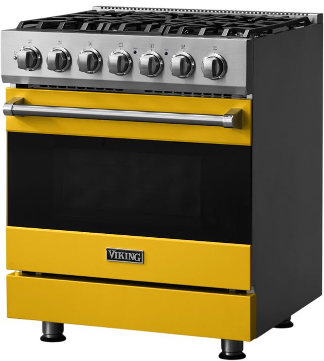 Viking® 3 Series 30" Daffodil Pro Style Natural Gas Range-3