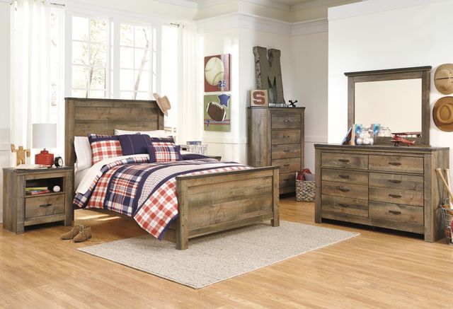 Signature Design by Ashley® Trinell 3-Piece Rustic Brown Full Bedroom Set