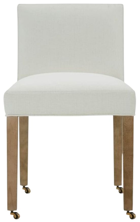 Rowe® Customizable Odessa Dining Armless Chair with Castered Legs-0