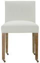 Rowe® Customizable Odessa Dining Armless Chair with Castered Legs-0