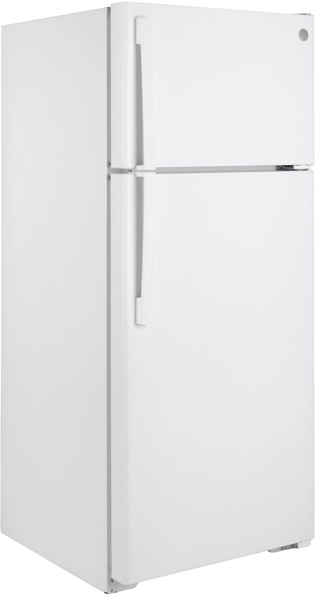 GE® 28" 17.5 Cu. Ft. ENERGY STAR® White Top Freezer Refrigerator-3