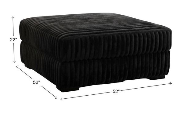 Albany Industries Mondo Black Ottoman-1