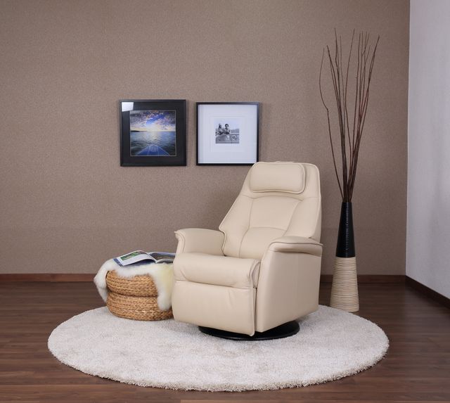 Fjords® Relax Stockholm Latte Small Dual Motion Swivel Recliner-2