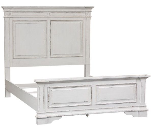 Liberty Furniture Abbey Park 4-Piece Antique White/Weathered Brown Queen Bedroom Set-2