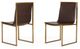 VIG Furniture Modrest Dalton 2-Piece Brown/Gold Dining Chair Set-1
