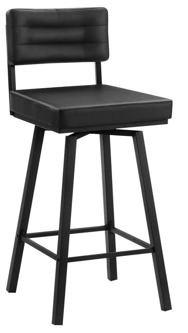 Monarch Specialties Inc. 2-Piece Black Faux Leather 40" Barstool-0