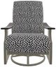 Telescope Casual St. Catherine Agra Classic/Storm Aluminum/Fabric Outdoor MGP Cushion Swivel Rocker with Chestnut Rustic Arms-1