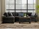 Thunder 2 Piece Chaise Sectional, Ottoman and 75" TV Free!-1