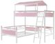 Coaster® Alexia Pink/White Twin/Twin Workstation Bunk Bed-0