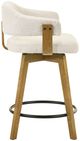 Armen Living Callah 3-Piece Amber Glow/White Counter Stool Set-4