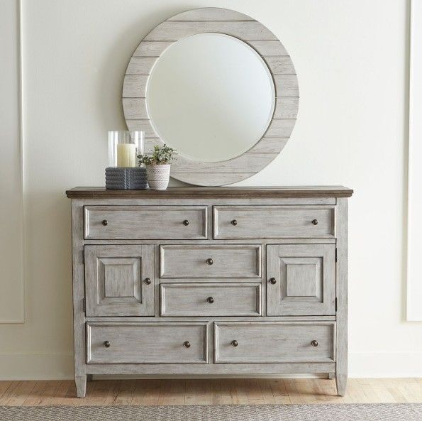 Liberty Furniture Heartland Antique White/Tobacco Chesser-1