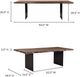 Moe's Home Collection Howell Brown Dining Table with Black Iron Legs-4
