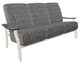 Telescope Casual St. Catherine Agra Classic/Desert Aluminum/Fabric Outdoor MGP Cushion Three-Seat Sofa with Chestnut Rustic Arms-0