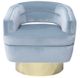 Sagebrook Home Velveteen Teal with Gold Base Chair-0