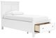 Signature Design by Ashley® Fortman White Twin Panel Storage Bed-2