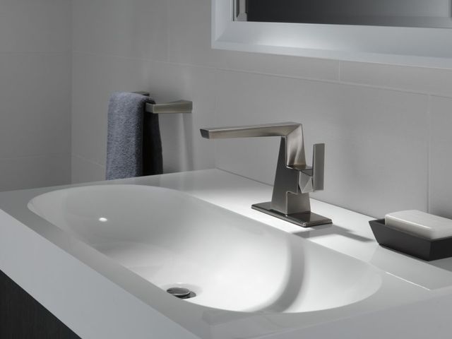 Delta Trillian™ Lumicoat® Black Stainless Single Handle Bathroom Faucet-1