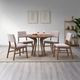 ACME Furniture Seda 2-Piece Pink/Walnut Upholstered Dining Side Chair Set-1