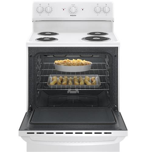Hotpoint® 30" White Freestanding Electric Range-5