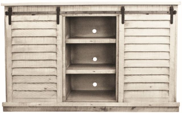 American Heartland Manufacturing Rustic Tall Quaint Shutter TV Stand-0
