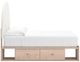 Signature Design by Ashley® Arloster Tan/White Youth Full 2-Drawer Upholstered Storage Panel Bed-3
