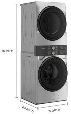 Whirlpool® Radiant Silver Electric Laundry Center, 5.2 Cu Ft. Washer, 7.4 Cu. Ft. Electric Dryer-2