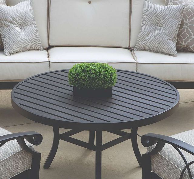 Lane Venture® Craftsman Round Brown Cocktail Table-1