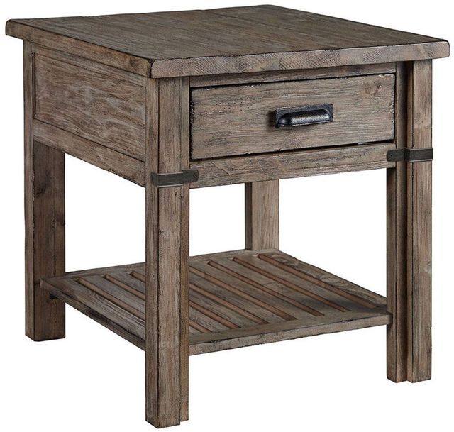 Kincaid® Foundry Gray 1-Drawer End Table-0