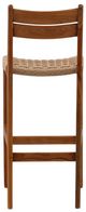Dovetail Furniture Connelly Natural Synthetic Rattan/Teak Wood Outdoor Barstool-3