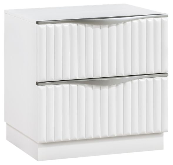 Homelegance® Linea Pearl White Nightstand-0
