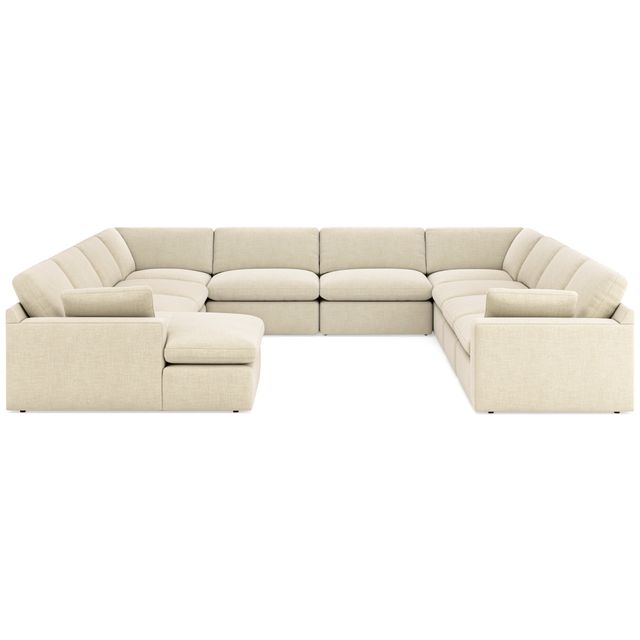 Benchcraft® Elyza 10-Piece Linen U-Shape Sectional and Chaise-0