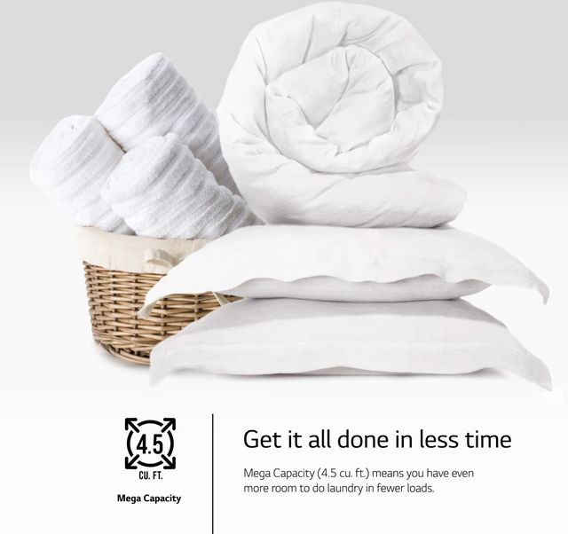 LG White Front Load Laundry Pair-4