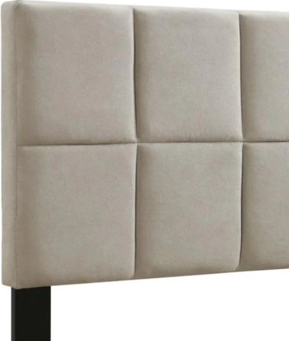 Bernards Evelyn Beige Twin Panel Bed with USB Port-3