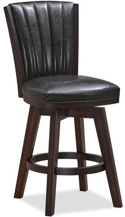 New Classic® Home Furnishings Astin Black 24" Swivel Counter Stool-0