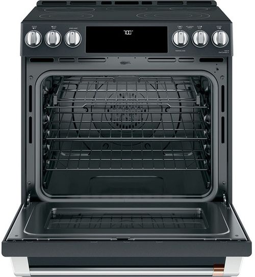 Café™ 30" Matte Black Slide-In Electric Range-1