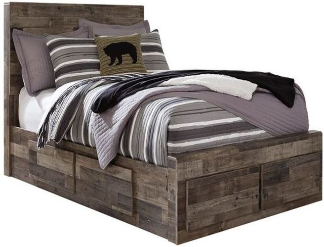 Benchcraft® Derekson 3-Piece Multi Gray Full Panel Storage Bed Set-1