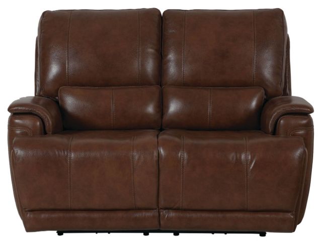 Bassett® Furniture Club Level Burlington Umber Power Reclining Loveseat-0