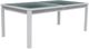 Signature Design by Ashley® Chalanna Glass Top Dining Extension Table with White Base-1