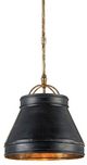Currey & Company Lumley French Black/Pyrite Bronze Pendant-0