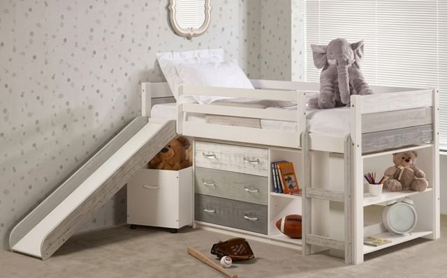 Donco Kids Gray/White Youth 3-Drawer Chest-1