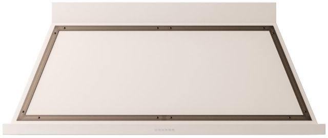 Ilve® Nostalgie II Noblesse 60" Antique White Wall Mounted Range Hood with Burnished Trim-0