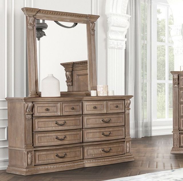 Furniture of America® Seven Oaks Weathered Oak Dresser-2