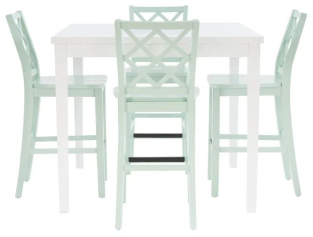 Powell® Maui 5-Piece Mint/White Counter Dining Set-3