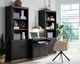 Aspenhome® Rylan Dark Roast Door Bookcase-1
