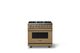 Viking® 5 Series 36" Golden Hour Pro Style Dual Fuel (NG) Range with Brushed Brass Trim-0