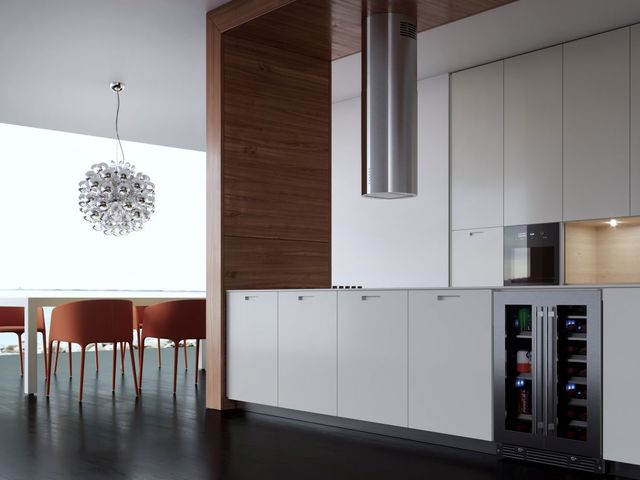 XO Fabriano Collection 16" Stainless Steel Designer Cylinder Island Range Hood-3