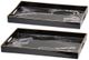 A & B Home Effra 2-Piece Black Marbled Rectangular Tray Set-0