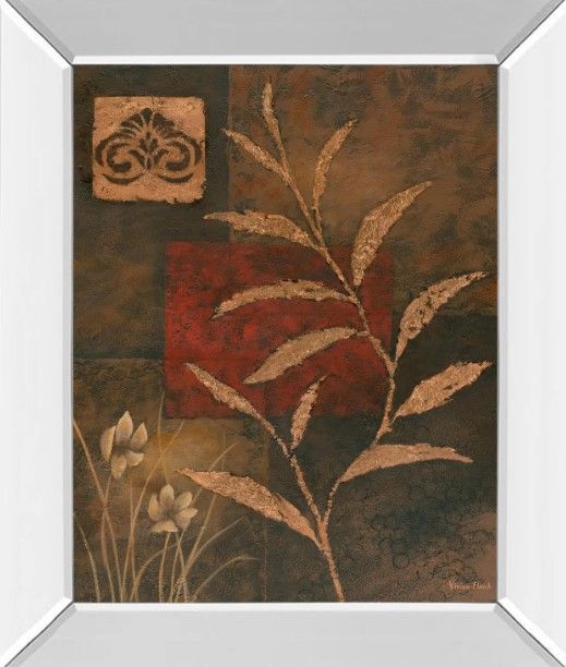 Classy Art Copper Rhythm II by Vivian Flasch Mirror Framed Wall Art-0